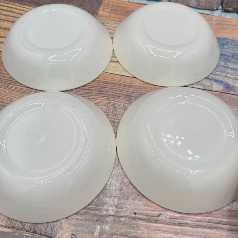 Taylor Smith Break O Day Rooster Cereal Bowls Set of 4 Farmhouse MCM Vintage